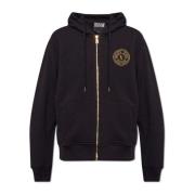 Katoenen hoodie Versace Jeans Couture , Black , Heren