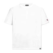 Katoenen T-shirt met logopatch Dsquared2 , White , Heren