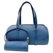 Pre-owned Leather totes Louis Vuitton Vintage , Blue , Dames