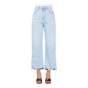 Cropped Jeans ViCOLO , Blue , Dames