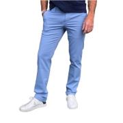 Katoenen Chino Broek met Comfortabele Pasvorm Mason's , Blue , Heren