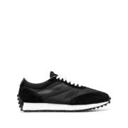 Zwarte Leren Casual Sneakers voor Mannen Doucal's , Black , Heren