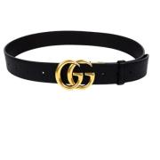 Pre-owned Leather belts Gucci Vintage , Black , Dames