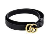 Pre-owned Leather belts Gucci Vintage , Black , Dames