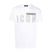 Icon Outline T-shirt Dsquared2 , White , Heren