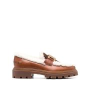 Multikleur Gesloten Platte Loafers Tod's , Brown , Dames