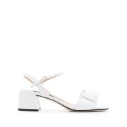 Elegante Witte Platte Sandalen Sergio Rossi , White , Dames