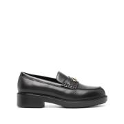 Zwarte Casual Gesloten Lage Hak Loafers Calvin Klein , Black , Dames