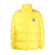 Gele Gewatteerde Pufferjas Moncler , Yellow , Heren