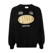 Logo-Print Katoenen Sweatshirt voor Heren Bally , Black , Heren