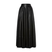 Maxi rok van gecoate stof Philosophy di Lorenzo Serafini , Black , Dam...