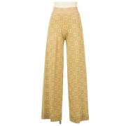 Ultra Comfortabele Wijde Broek Twinset , Beige , Dames