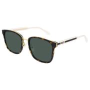 Havana/Green Sunglasses Gucci , Brown , Heren