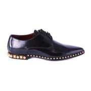 Heren Gouden Knoop Veterschoenen Dolce & Gabbana , Black , Heren