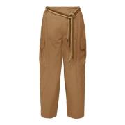 Straight Trousers BomBoogie , Brown , Dames