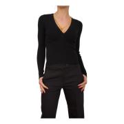 Stijlvolle Gebreide Top Elisabetta Franchi , Black , Dames