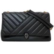 Pre-owned Leather shoulder-bags Bvlgari Vintage , Black , Dames