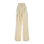 Wide Trousers Andrea Adamo , Beige , Dames