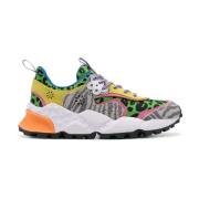 Kotetsu Grijs Groen Geel Schoenen Flower Mountain , Multicolor , Dames