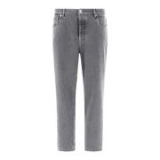 Grayscale Straight Denim Jeans Brunello Cucinelli , Gray , Heren