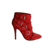 Pre-owned Leather boots Giuseppe Zanotti Pre-owned , Red , Dames