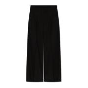 Plooi-voorkant broek Fabiana Filippi , Black , Dames