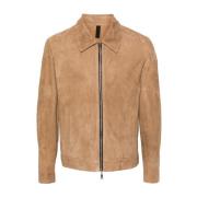 Leather Jackets Tagliatore , Beige , Heren