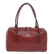 Pre-owned Leather shoulder-bags Burberry Vintage , Red , Dames