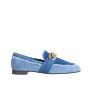 Stijlvolle Dicht Model Loafers Babouche , Blue , Dames