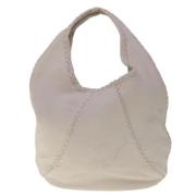 Pre-owned Leather shoulder-bags Bottega Veneta Vintage , White , Dames