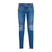 Skinny Jeans Balmain , Blue , Heren