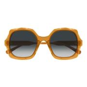 Oversized Square Zonnebril Lente Zomer 2024 Chloé , Orange , Dames