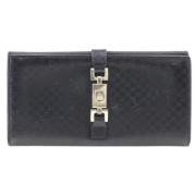 Pre-owned Leather wallets Gucci Vintage , Black , Dames