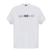 T-shirt met logo Balenciaga , Gray , Heren