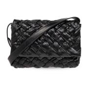 Leren schoudertas Bottega Veneta , Black , Unisex