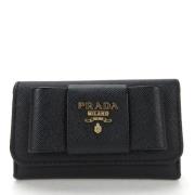 Pre-owned Leather wallets Prada Vintage , Black , Dames