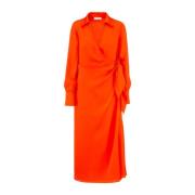 Wrap Dresses IVI , Orange , Dames