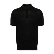 Heren Nero Ss24 T-Shirts & Polos Roberto Collina , Black , Heren