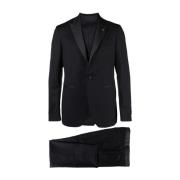 Suits Tagliatore , Black , Heren