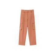 Cargo Popeline Broek Twinset , Orange , Dames