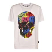 Witte T-shirts en Polos Philipp Plein , White , Heren