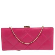 Pre-owned Leather clutches Carolina Herrera Pre-owned , Pink , Dames