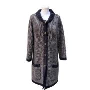 Pre-owned Cashmere outerwear Chanel Vintage , Blue , Dames