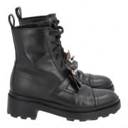 Pre-owned Leather boots Hermès Vintage , Black , Dames