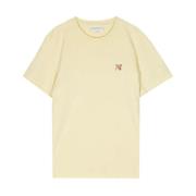 T-Shirts Maison Kitsuné , Yellow , Dames