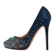 Pre-owned Satin heels Alexander McQueen Pre-owned , Blue , Dames