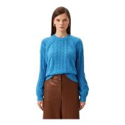 Round-neck Knitwear Twinset , Blue , Dames