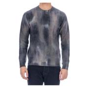 Dove Grey Sweater Spray Geverfd Roberto Collina , Gray , Heren