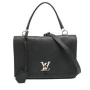 Pre-owned Leather handbags Louis Vuitton Vintage , Black , Dames