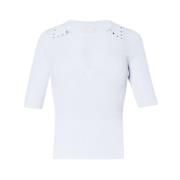 V-neck Knitwear Liu Jo , White , Dames